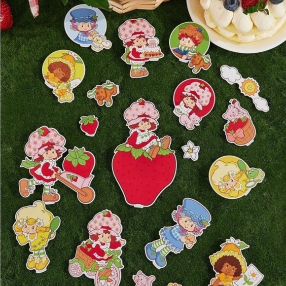 Large Lot of Strawberry Shortcake Stickers (42) & Strawberry Shortcake Coaster - Picture 5 of 8